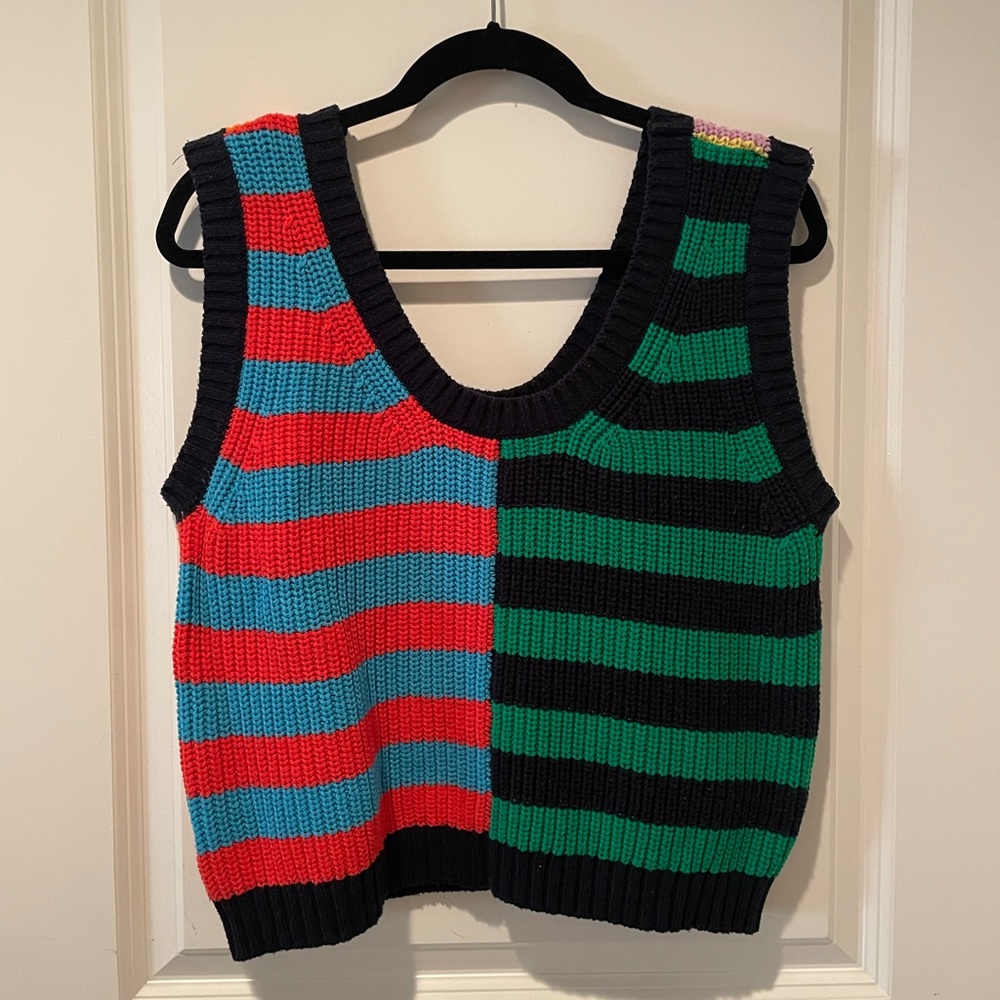 Staud striped knit tank size XL